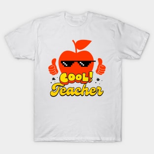 Cool Teacher Life: Funny School Apple Graphic T-Shirt